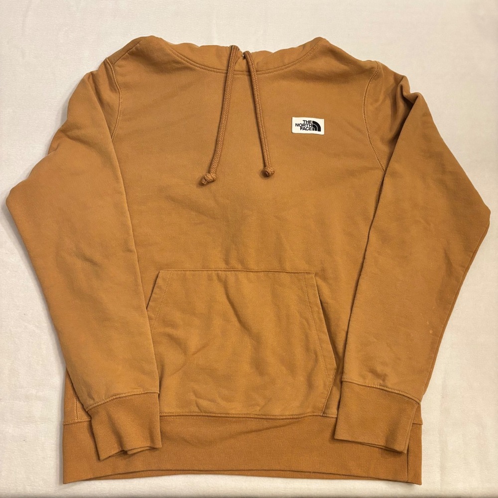 The North Face Mens Heritage Patch Pullover Hoodie Brown Tan Medium